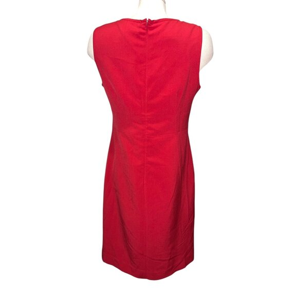 Signature By Larry Levine Red Two-Piece Dress Suit Set Size 8 Womens Elegant For - Picture 13 of 16